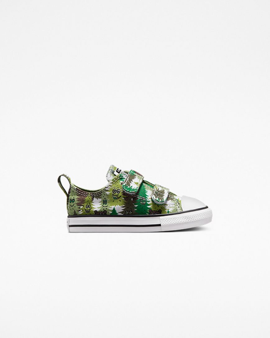 Tenis Converse Chuck Taylor All Star Easy-On Forest Camo Cano Baixo Menino Branco Verdes | PT H078903